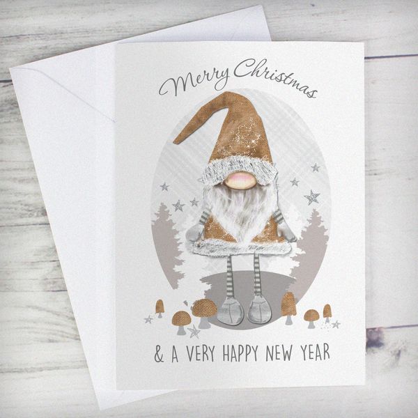 (image for) Personalised Scandinavian Christmas Gnome Card - Click Image to Close