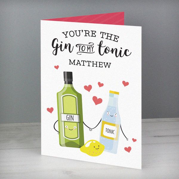 (image for) Personalised 'Gin to My Tonic' Card - Click Image to Close