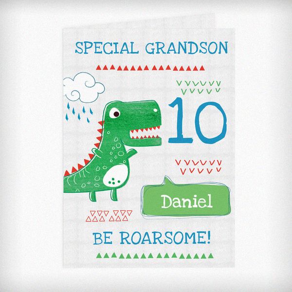 (image for) Personalised 'Be Roarsome' Dinosaur Card - Click Image to Close