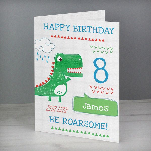 (image for) Personalised 'Be Roarsome' Dinosaur Card - Click Image to Close