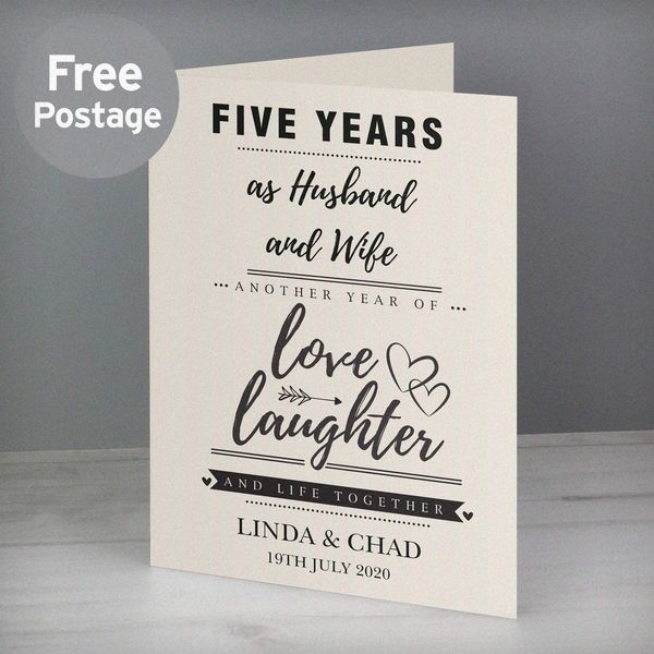 (image for) Personalised Anniversary Card - Click Image to Close