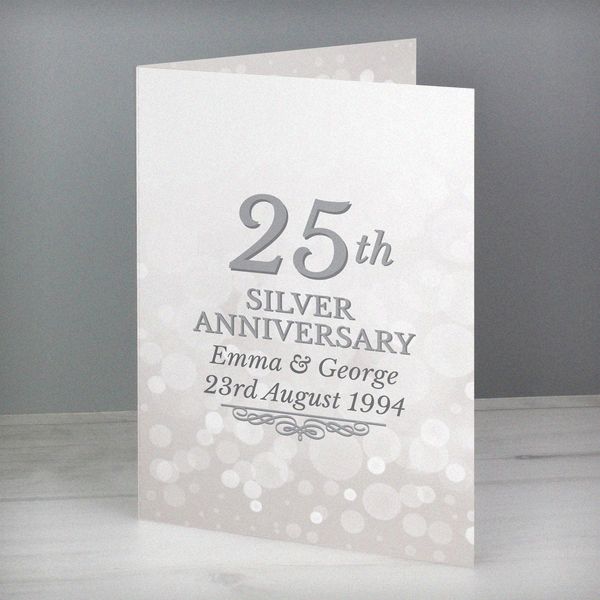 (image for) Personalised 25th Silver Anniversary Card - Click Image to Close