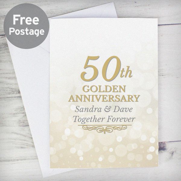 (image for) Personalised 50th Golden Anniversary Card - Click Image to Close