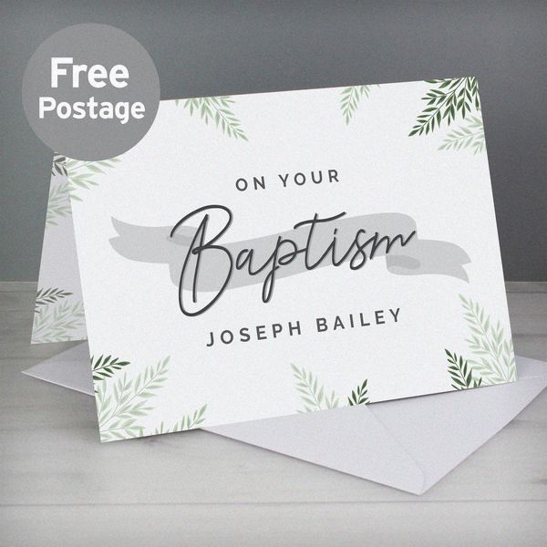 (image for) Personalised Baptism Card - Click Image to Close