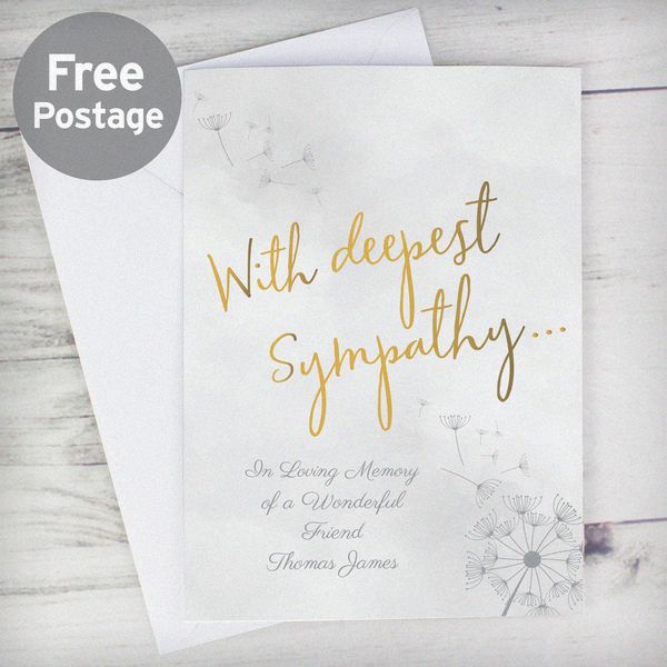 (image for) Personalised Deepest Sympathy Card