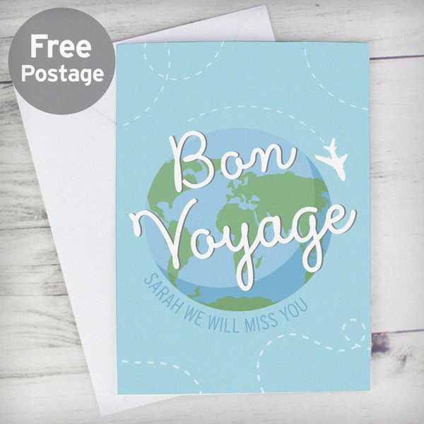 (image for) Personalised Bon Voyage Card - Click Image to Close
