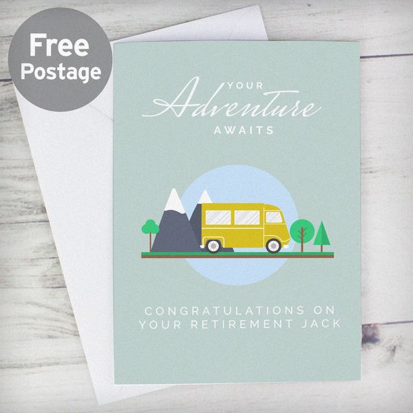 (image for) Personalised Leaving, Retirement, Adventure Card - Click Image to Close