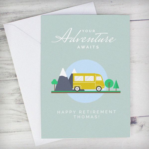 Modal Additional Images for Personalised Leaving, Retirement, Adventure Card