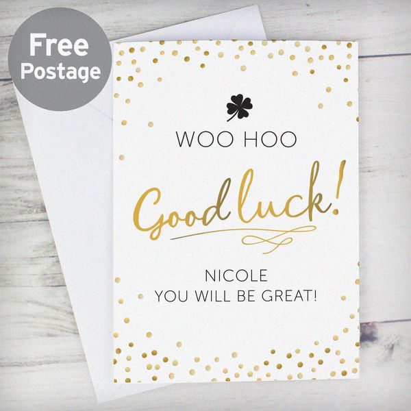 (image for) Personalised Good Luck Card - Click Image to Close