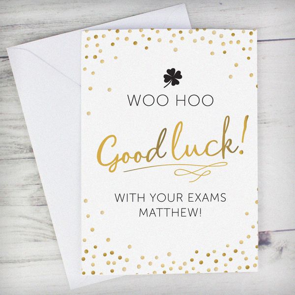 Modal Additional Images for Personalised Good Luck Card