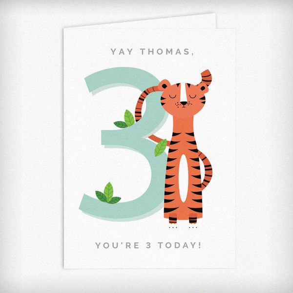 (image for) Personalised Animal Birthday Card - Click Image to Close