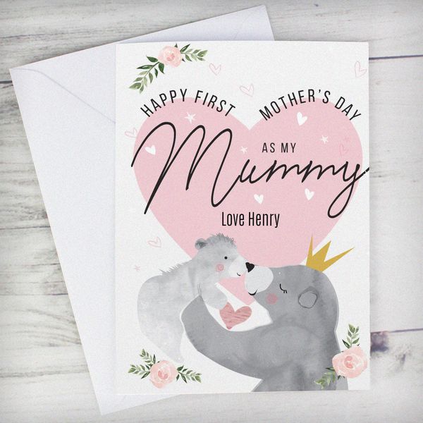 (image for) Personalised 1st Mother's Day Mama Bear Card - Click Image to Close