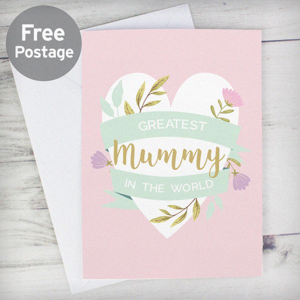 (image for) Personalised Floral Heart Mother's Day Card - Click Image to Close