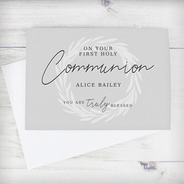 (image for) Personalised 'Truly Blessed' First Holy Communion Card - Click Image to Close