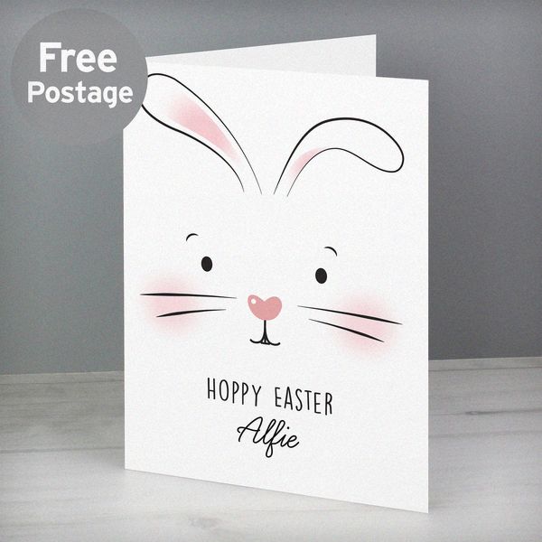 (image for) Personalised Bunny Features Card - Click Image to Close