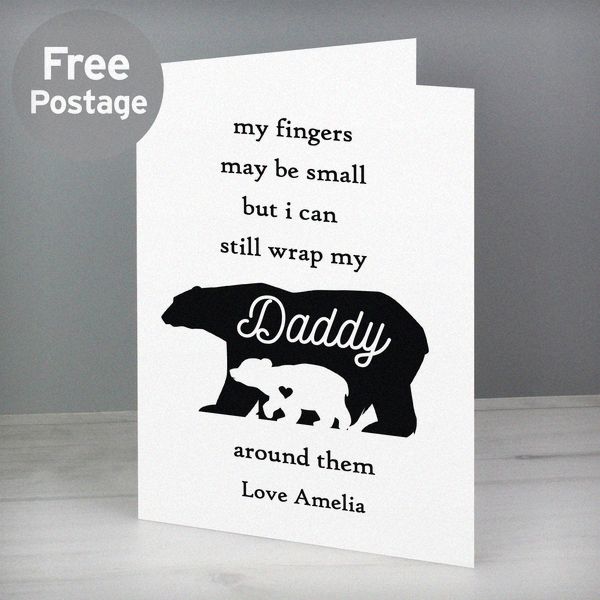 (image for) Personalised Fingers may be small Card - Click Image to Close