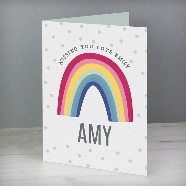 Modal Additional Images for Personalised Rainbow Card