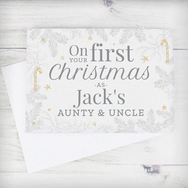 (image for) Personalised 'On Your First Christmas As' Card - Click Image to Close