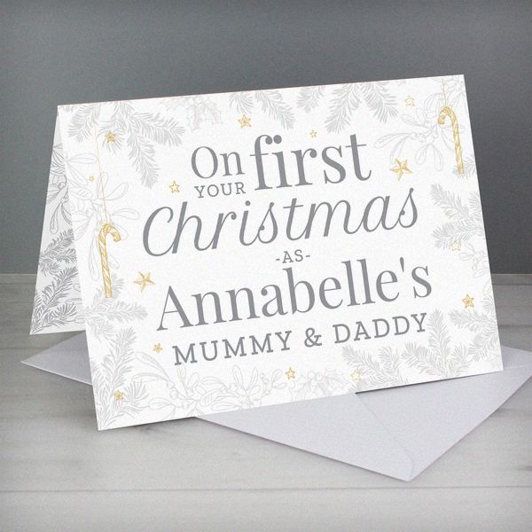 Modal Additional Images for Personalised 'On Your First Christmas As' Card