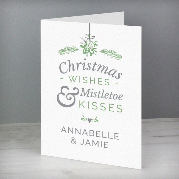 Modal Additional Images for Personalised Couples Mistletoe Card
