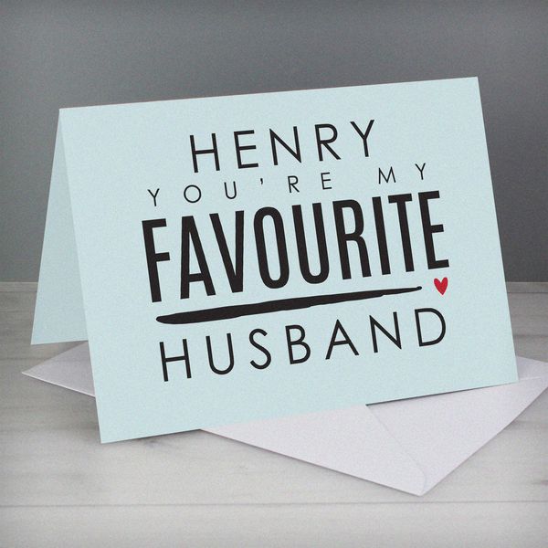 Modal Additional Images for Personalised You're My Favourite Husband Card