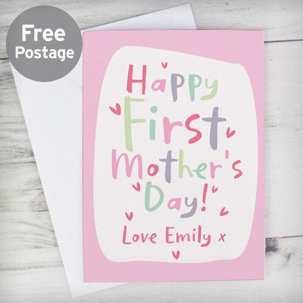 (image for) Personalised Happy First Mother's Day Card - Click Image to Close