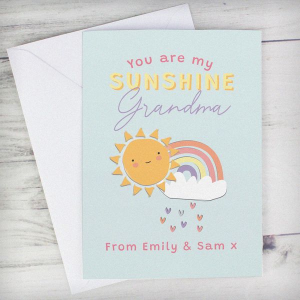 (image for) Personalised You Are My Sunshine Card - Click Image to Close