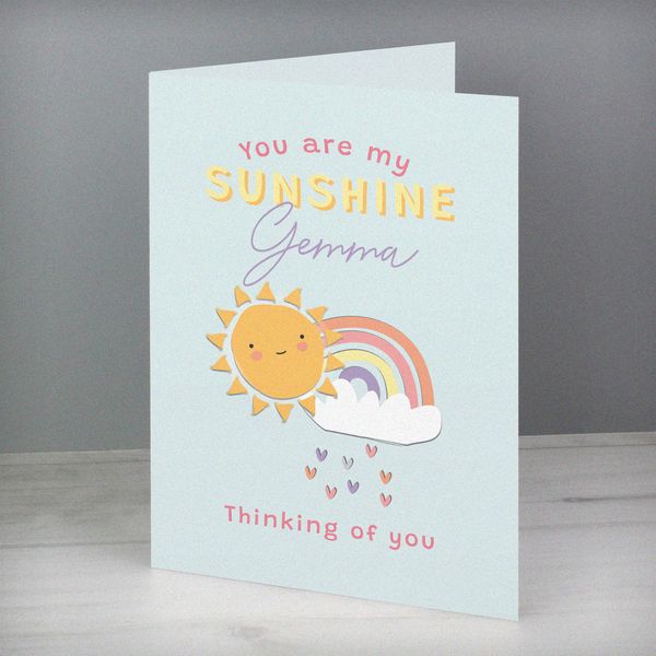Modal Additional Images for Personalised You Are My Sunshine Card