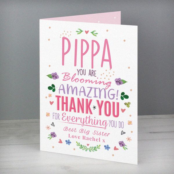 Modal Additional Images for Personalised You Are Blooming Amazing Card