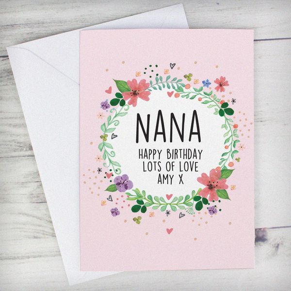 (image for) Personalised Floral Card - Click Image to Close