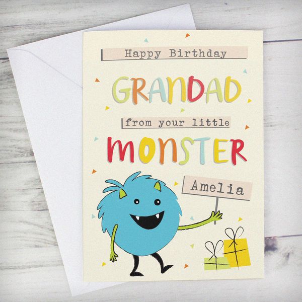 (image for) Personalised Little Monster Card - Click Image to Close