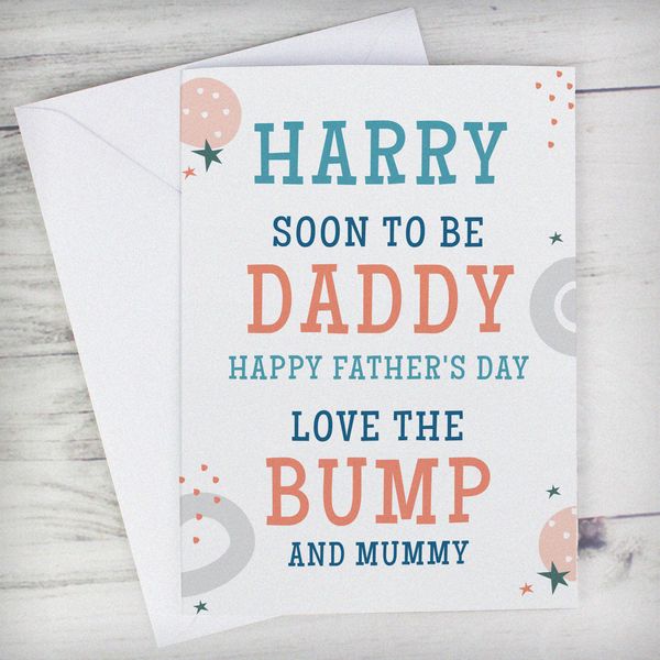 (image for) Personalised From the Bump Father's Day Card