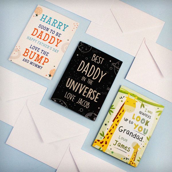 Modal Additional Images for Personalised From the Bump Father's Day Card