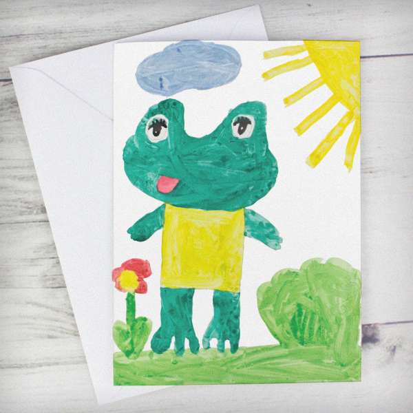 (image for) Personalised Childrens Drawing Photo Upload Card - Click Image to Close