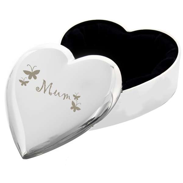 (image for) Mum Butterflies Heart Trinket Box - Click Image to Close