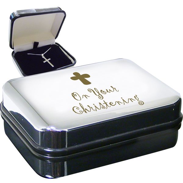 (image for) Christening Cross Necklace Box - Click Image to Close