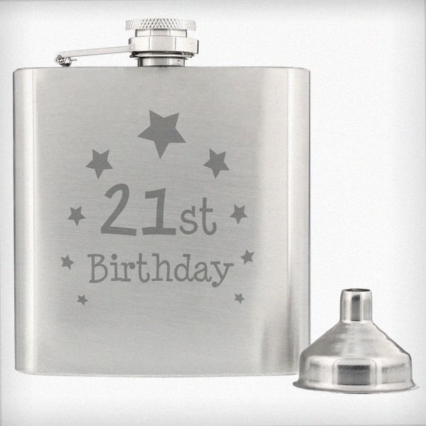 (image for) 21st Birthday Hip Flask - Click Image to Close