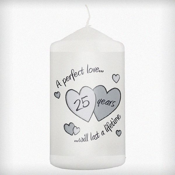 Modal Additional Images for Perfect Love Silver Anniversary Candle