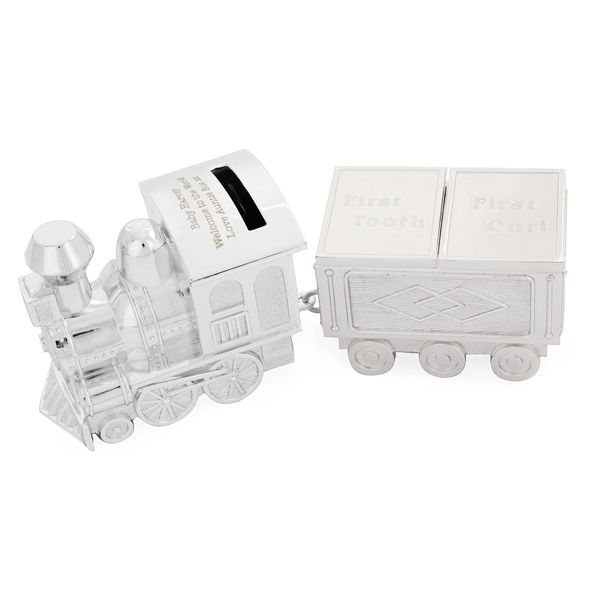 (image for) Personalised Train Money Box with Tooth & Curl Trinket Box - Click Image to Close