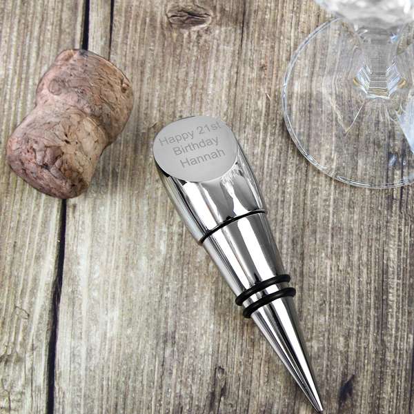 (image for) Personalised Contemporary Wine Stopper - Click Image to Close
