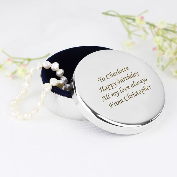 (image for) Personalised Round Trinket Box - Click Image to Close