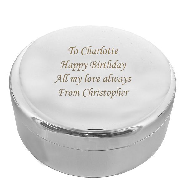 (image for) Personalised Round Trinket Box - Click Image to Close