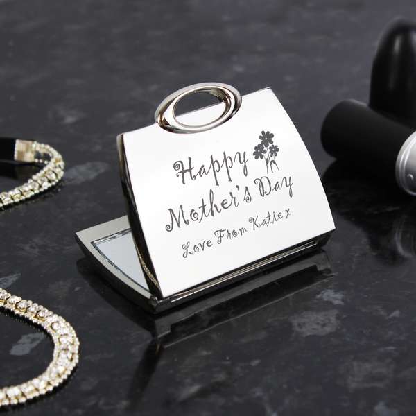 (image for) Personalised Happy Mothers Day Compact Mirror - Click Image to Close