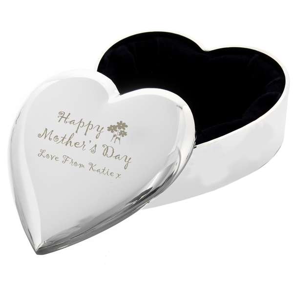 (image for) Personalised Happy Mothers Day Heart Trinket Box - Click Image to Close