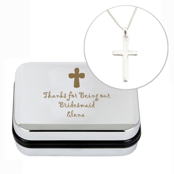 (image for) Personalised Cross Necklace and Box - Click Image to Close