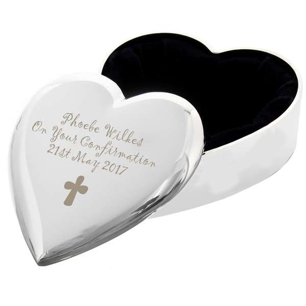 (image for) Personalised Cross Heart Trinket Box - Click Image to Close
