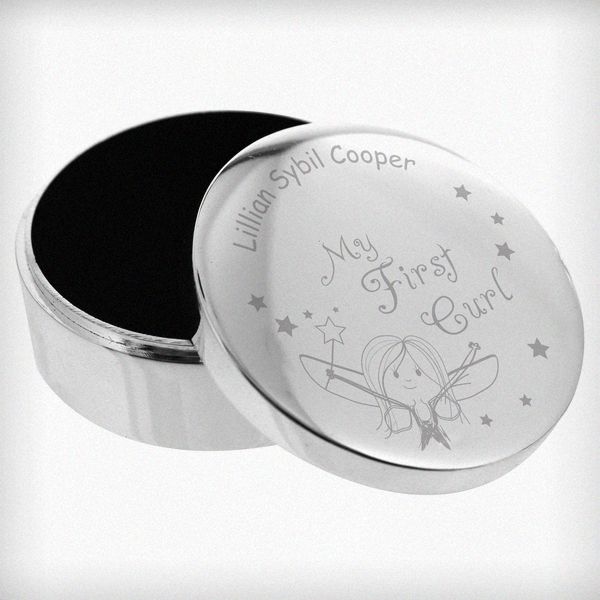 (image for) Personalised Fairy My First Curl Trinket Box - Click Image to Close