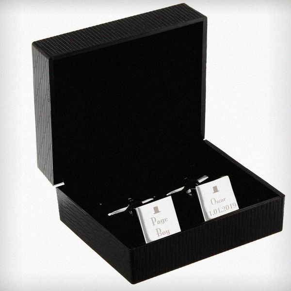 Modal Additional Images for Personalised Decorative Wedding Page Boy Cufflinks