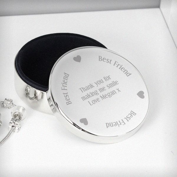 (image for) Personalised Best Friend Round Trinket Box - Click Image to Close
