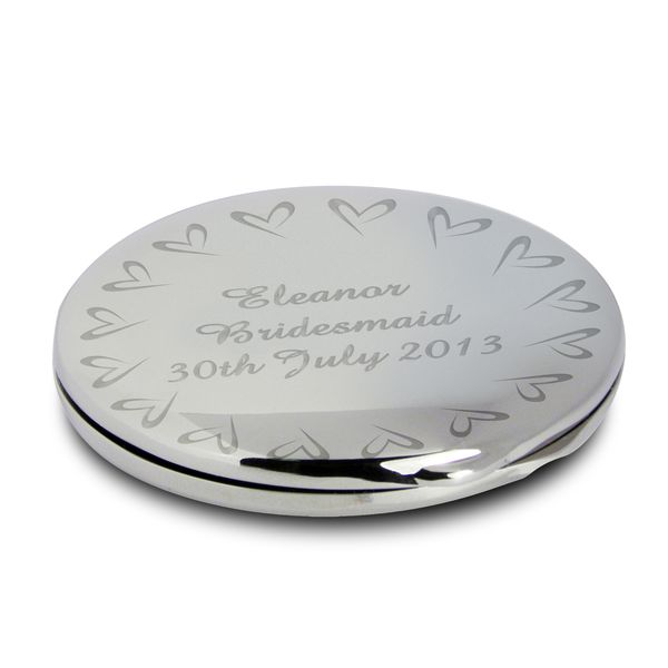 Modal Additional Images for Personalised Small Hearts Compact Mirror
